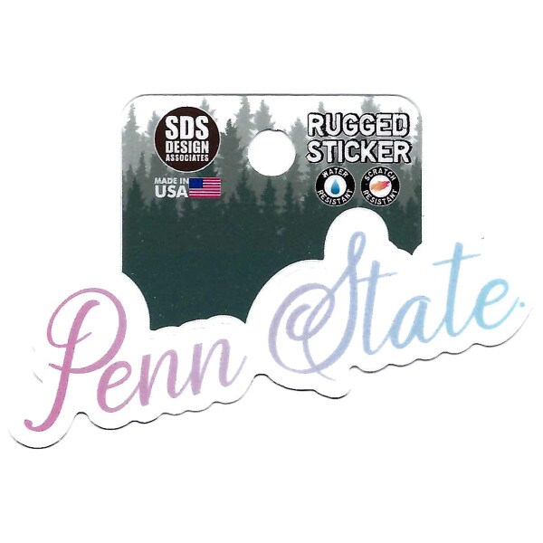 rugged sticker script ombre Penn State